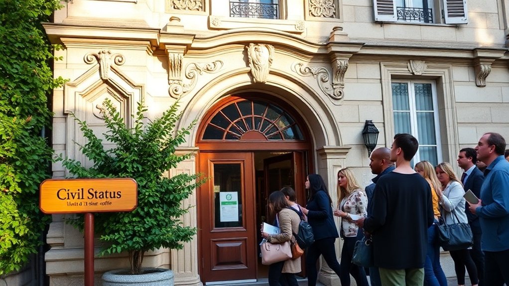 services de documents d'état civil