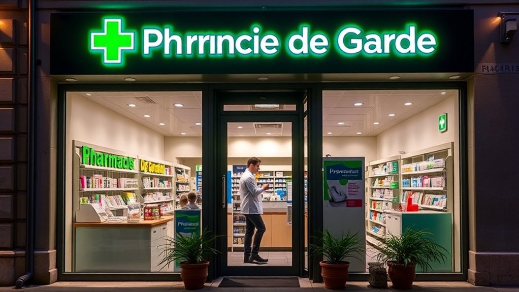 heures de service de pharmacie d'urgence