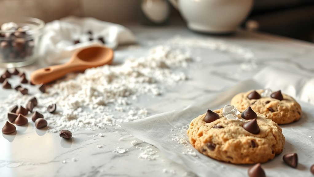 préparation de la pâte à cookies étapes