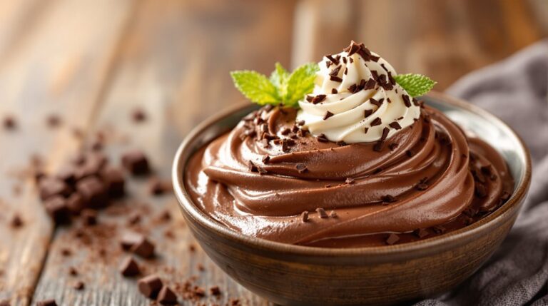 mousse au chocolat crémeuse et facile
