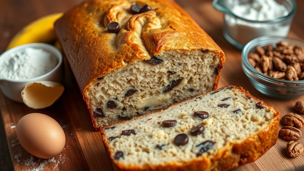 ingrédients essentiels pour le pain aux bananes