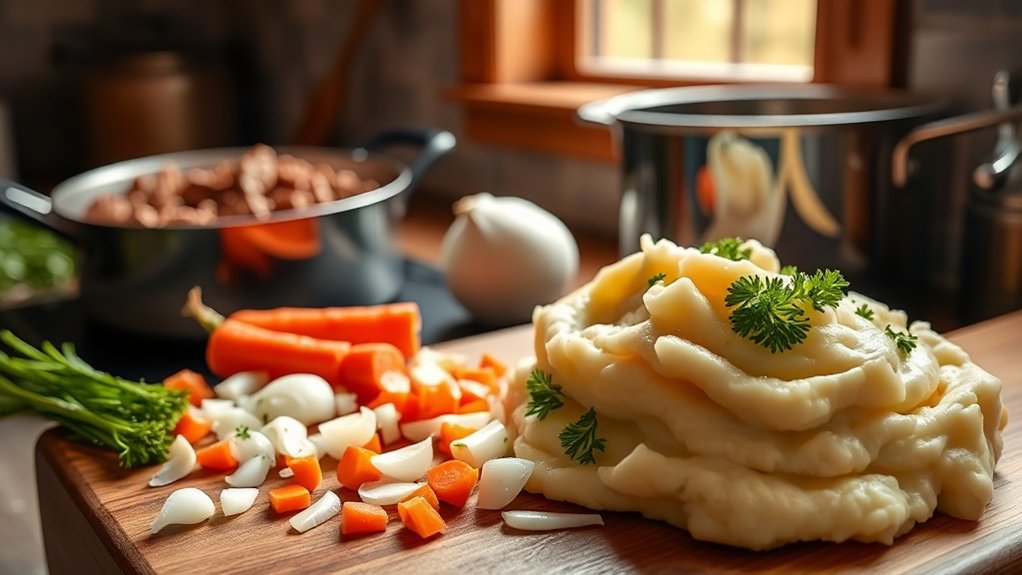 ingrédients authentiques pour le hachis parmentier