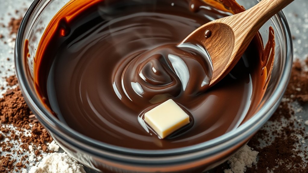 techniques de fusion du chocolat et du beurre