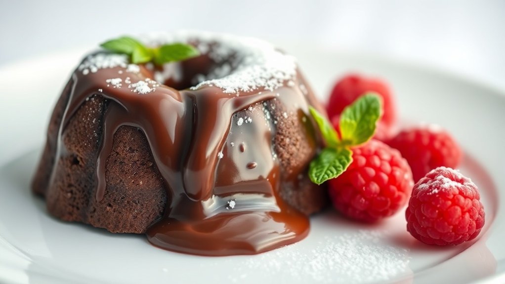 ingrédients de fondant au chocolat décadent