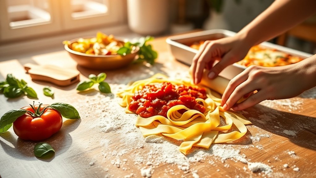 pâtes faites maison pour lasagne